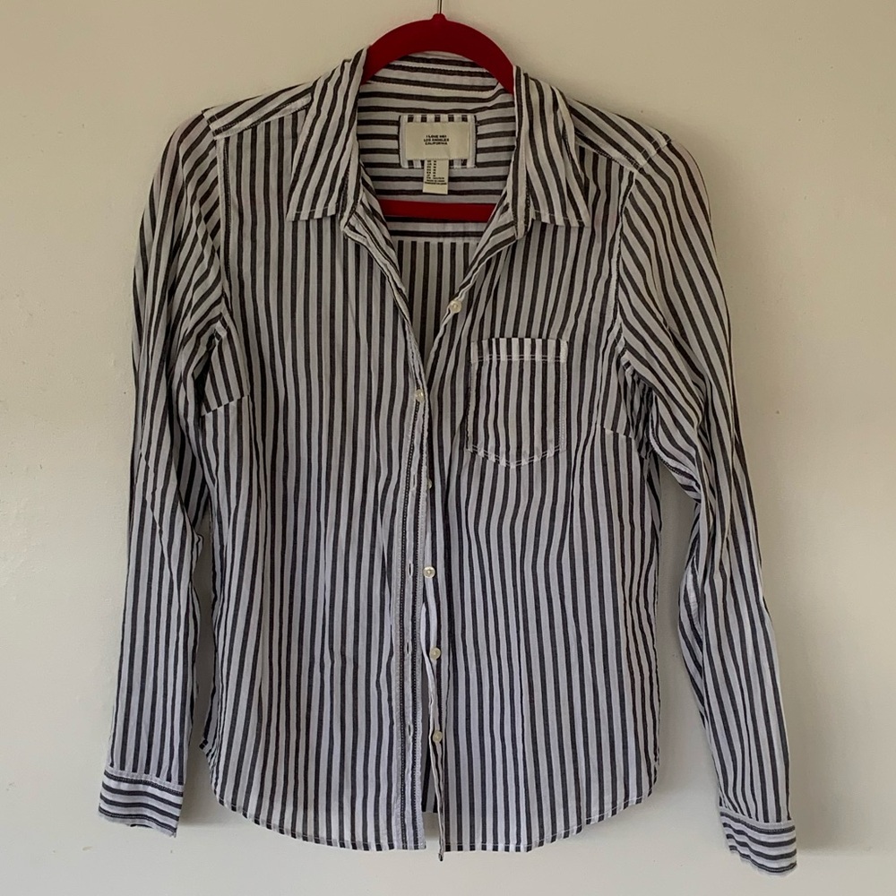 Striped button-down